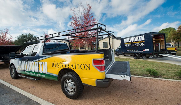 Dalworth Restoration New Truck Wrap Design in Dallas-Fort Worth Area