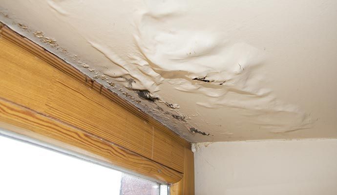 Damaged ceiling