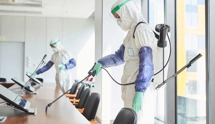 Disinfecting service for commercial space