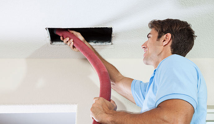 Smoke removal service from duct system