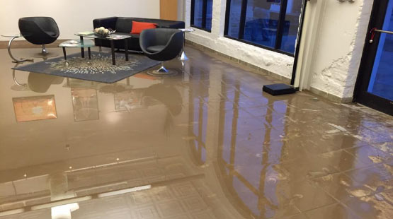 water damaged floor